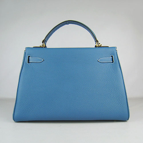 7A Replica Hermes Kelly 32cm Togo Leather Bag Blue 6108 - Click Image to Close